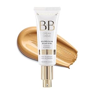 Marcelle BB Cream Golden Glow, Universal Shade, Tinted Moisturizer, Skin Enhancer, Illuminator, Beauty Balm, Non-Comedogenic, Paraben-Free, Oil-Free, Hypoallergenic, Cruelty-Free, 1.5 fl oz