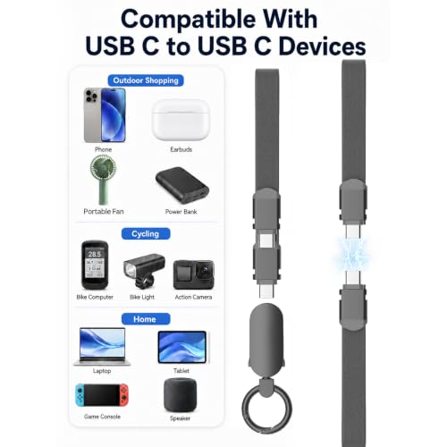 WXHGD Phone Wrist Strap Lanyard With Charging, Cute Wristlet Keychain Charm - image 7