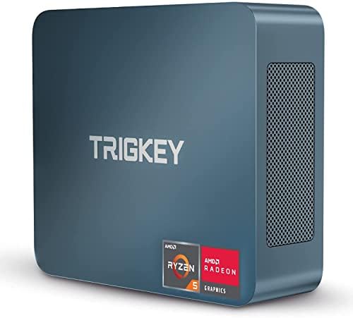 TRIGKEY Mini PC Ryzen 5 W11 Pro Desktop AMD 6C12T 5500U 16G DDR4 500G NVME SSD Micro Computer, Support Mini Computer Windows 10 Pro, 4K@60Hz HD Dual Display, WiFi 6, BT 5.2, USB 3.2, RJ 45, Win 11