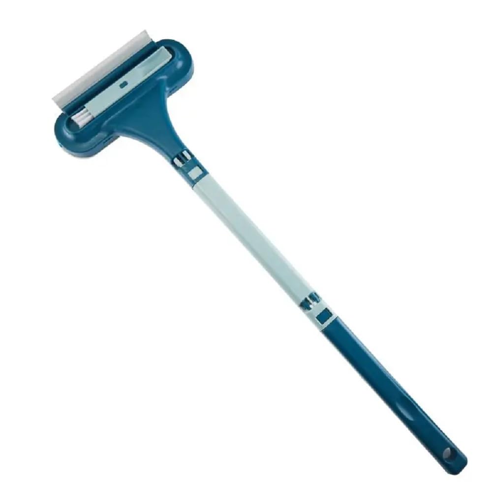 DOCAT Multifunctional Screen Brush 3 in 1 Mesh Cleaning Brush Wiper with Extended Handle Double-Sided Window Cleaning Brush Groove Gap Cleaner Household Cleaning Tools (Window Cleaner, Plastic)