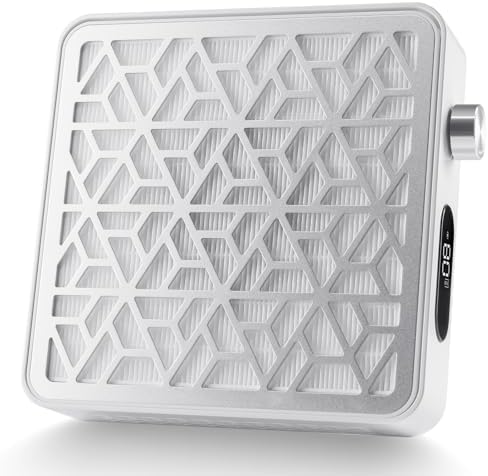 MakarttNail Dust Collector - LCD & 4H Battery, Portable Quiet Dust Vacuum | Brushless Cordless Dust Collector Nail Tech with 133CFM Strong Suction for Acrylic Gel Dip Powder, DACCAL
