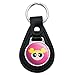 Black Leather Powerpuff Girls Bubbles Head Keychain