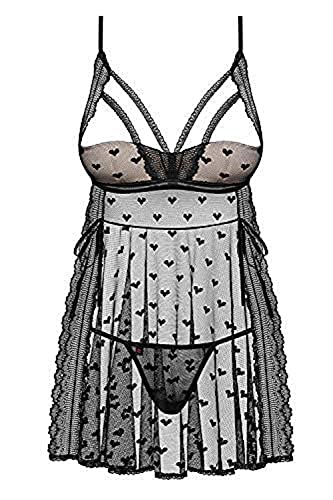 Babydoll Noir S Obsessive Heartia pour femme élégante