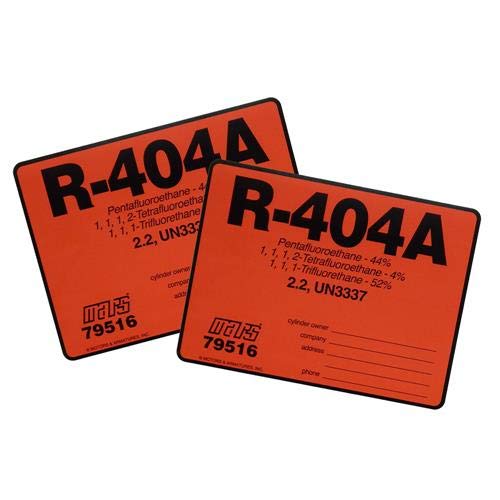 R404A / R404A HVAC/R Labels 79516 Color Coded