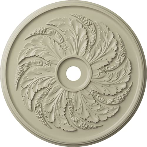 Ekena Millwork CM42SKCYF Sellek Ceiling Medallion, 42 1/8"OD x 1 7/8"P (Fits Canopies up to 9"), Hand-Painted Clear Yellow