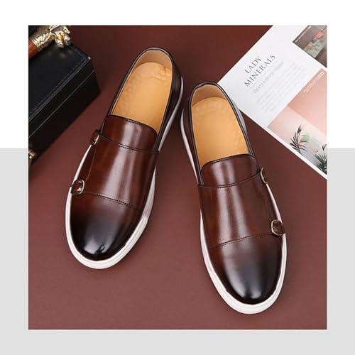 Men's Casual Oxford Shoes Monk Strap Dress Shoes Comfortable Fashion Sneakers Loafer Shoes3