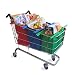 Trolley Bags original vibe set of 3 Shopping Bags with cool bag, Replace Carrier Bags, Heavy Duty Fabric Foldable Bag Organiser for Grocery Food Shopping, Washable (Red, blue, green)