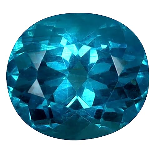 Apatite Bleue Paraïba Pierre Gemme Naturelle Ovale 7x6 mm pour Bijoux