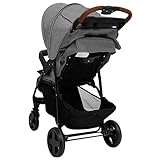 vidaXL Kinderwagen 2-in-1 Klappbar Kombikinderwagen Kinder Baby Buggy Sportwagen Reisebuggy Babywagen Kinderbuggy Babyjogger Hellgrau Stahl
