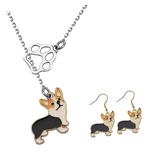 Pendientes y collar para mascotas Healeved accesorios chic de diseño para perros y gatos en fiestas