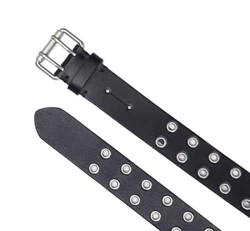Women's 1.5 Inch Strap Leather Belt with Eyelets, Adjustable with Metal Buckl4