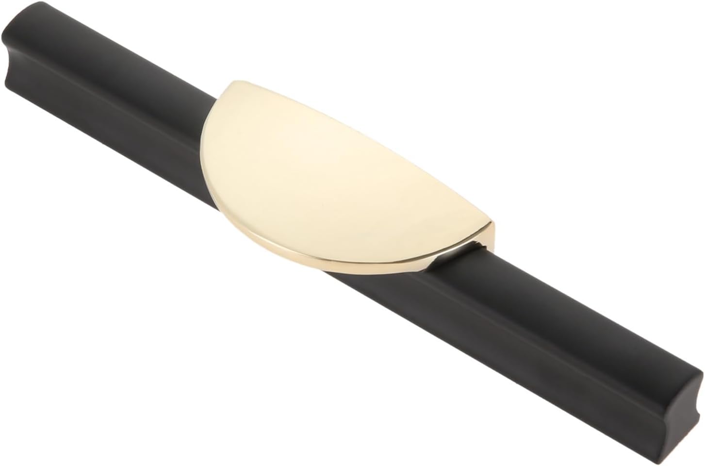 Modern door knob for kitchen cabinets bedroom wardrobe shoecase drawers black goden Aluminum durable simple and elegant design - (Color: Black Golden C)