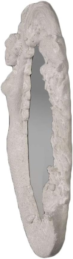 Mermaid Wall Mirror Reef and Fish Oblong Frame (Roman Stone)