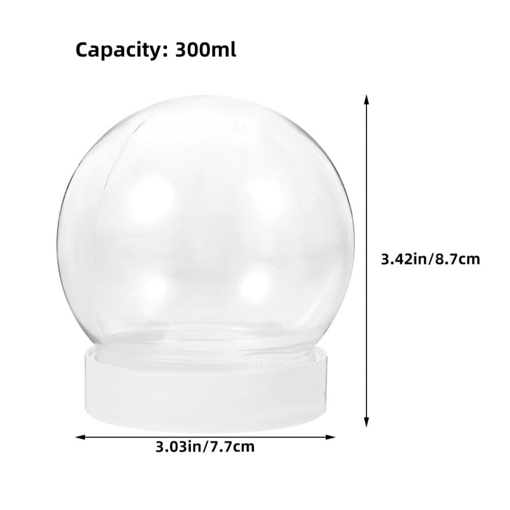 Alipis 24pezzi Globo di Neve in Plastica Trasparente Vuoti per Fai da Te Accessori Artigianali di Natale Sfera di Plastica per Creazione di Lavoretti
