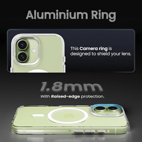 Image of CASEGEAR Super Crystal Transparent Back Cover Case Compatible with iPhone 17 | Lifetime Anti-Yellow | 10.4 Feet Drop Protection | Compatible with MagSafe | 360 Camera Protection