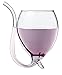 Wine Glass with Straw - Vampire Goblet, Clear, Enhance Taste, Wine Aerator, Built In Tube Straw, Mommy's Sippy Cup!