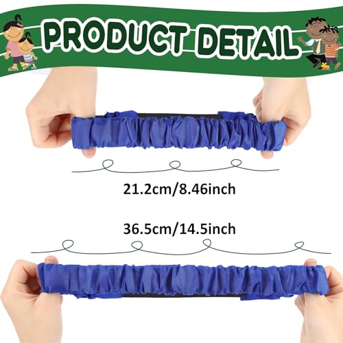 Image of Augshy 3 Legged Race Bands, Assorted Colors Elastic Tie Rope Resistance Bands for Relay Race Game Carnival Field Day Backyard Game Party Supplies