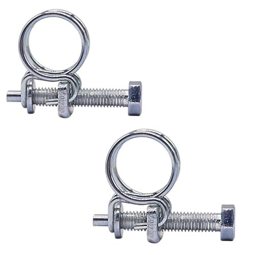 SKIR'CO (2 pezzi) Morsetti per tubi regolabili a doppio filo 19-22 mm, fascette stringitubo in acciaio zincato, clip per tubi di diametro regolabile