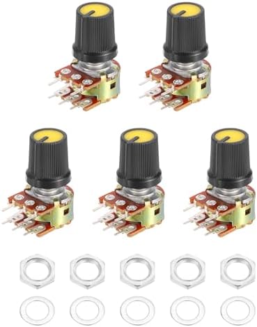 QUARKZMAN 5Set WH148 B5K Ohm Kit De Potentiometre, 6-Pins Split Shaft ...
