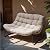 Crestlive Products Patio Loveseat, All-Weather Rattan Large Furniture with Soft Cushions, Outdoor Loveseat for Balcony, Poolside, Backyard (Beige)