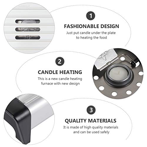 Aquecedor de bule de chá da Hemoton, forno de aquecimento de vela de chá único, aquecedor de pratos
