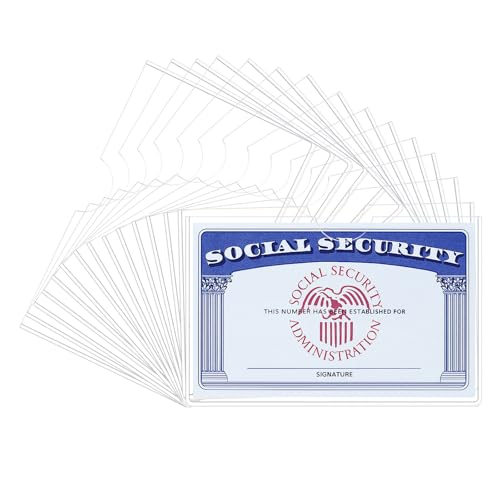 Social Security Card Protector Sleeves,15 Pack Social Security Card Holder/New Medicare Card Protector Sleeve/Credit Card Holder,SSN Card Protector