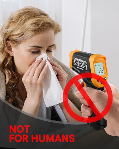 Eventek Infrared Thermometer Gun, -58°F to 1112°F Laser Thermometer Temperature Gun, IR Temp Gun for Cooking, Pizza Oven Accessories, Griddle, AC, Barbecue, Air, Fridge, Engine, Kitchen - Thumbnail 7