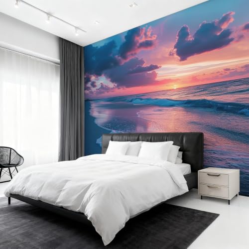 Fresque murale 500x350 cm coucher de soleil océanique premium - 2