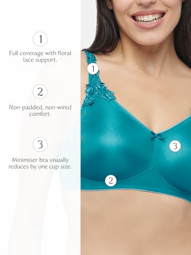 Image of Triumph International Minimizer Bra for Women Non Wired Non Padded Full Coverage Soft Breathable Fabric High Support Bust Minimizing Effect Comfortable Everyday Bra Pack of 1 Polyamide
