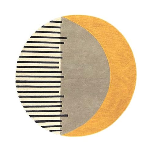 Image of Sifa Carpet Modern Round Area Rug - Hand-Tufted with 100% NZ Wool, Thick & Soft Circular Carpet for Living & Dining Room, Weight -21 Pund, Size-6x6 Feet (72x72 Inch Round)