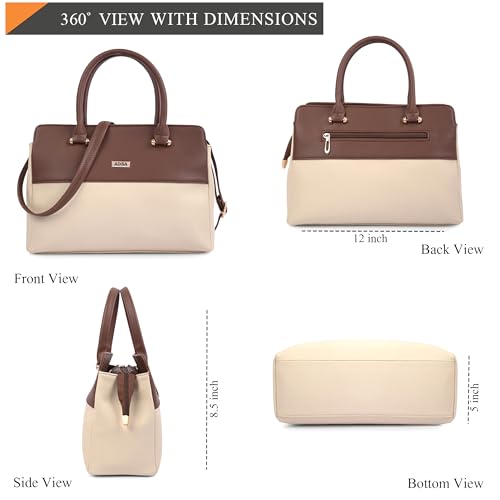 Image of Color Block Shoulder Handbag for Women - Stylish Crossbody Bag with Sling Belt, Ladies' Purse with Top Zipper Closure, Gift for Women and Girls (ADW4088)