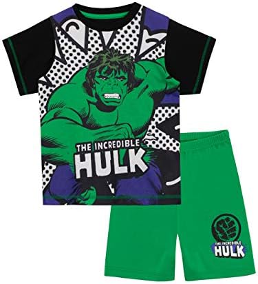Marvel Boys' The Incredible Hulk Pajamas Size 4 Green