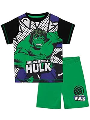 Marvel Pijamas para Niños Increíble Hulk Verde 4-5 años | Ya disponible en tu tienda friki favorita! En mundofriki.es!