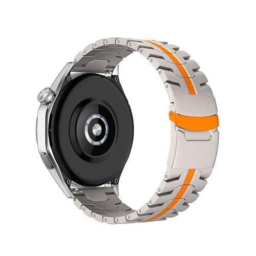 [PLYYQZM] �ɍ��� Hua wei Watch GT6 GT5 GT4 46mm �o���h GT 4 Pro 3 Ultimate �p�`�^���X�g���b�v �C�u���X���b�g 22mm ���^���X�g���b�v�ɓK��(Titanium Orange,For WATC