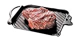 Chasseur 15-inch French Cast Iron Cow-shaped Grill — Cast Iron Griddle for Gas Stove, Oven and Open Flame — Cast Iron Cookware — Kitchen Essentials