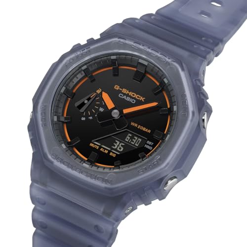 Image of Casio G-Shock Smoke Light Analog-Digital Blue Resin Watch GA2100K-2A