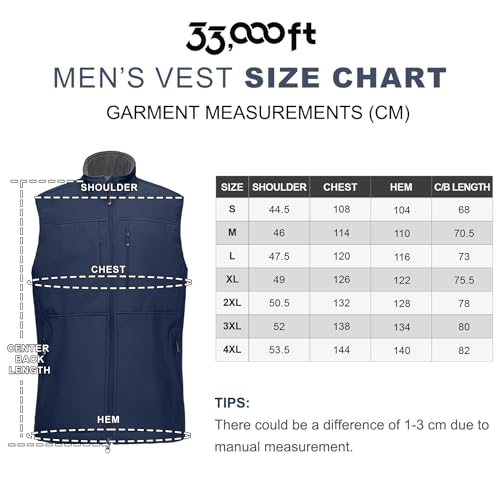 Softshell-Weste für Herren – Wasserdichte Outdoorjacke in Blau