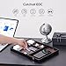 ProCase Wood Valet Tray for Men with Removable Pad, Catchall EDC Organizer in Nightstand, Entryway, Bedroom, Storage Dish for Jewelry, Key, Perfume, Watch -Black, With designed compartments