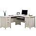 Sauder Costa L-Shaped Desk, Chalked Chestnut, Home Office with Storage & Keyboard Tray