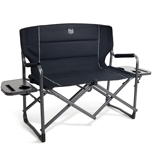 TIMBER RIDGE Campingstuhl Faltbar für 2 Personen Regiestuhl klappbar 300KG Belastbar Angelstuhl Klappstuhl XXL 2-Sitzer mit Seitentisch für Picknick Camp Festival Turnier TIMBER RIDGE Campingstuhl Faltbar für 2 Personen Regiestuhl klappbar 300KG Belastbar Angelstuhl Klappstuhl XXL 2-Sitzer mit Seitentisch für Picknick Camp Festival Turnier