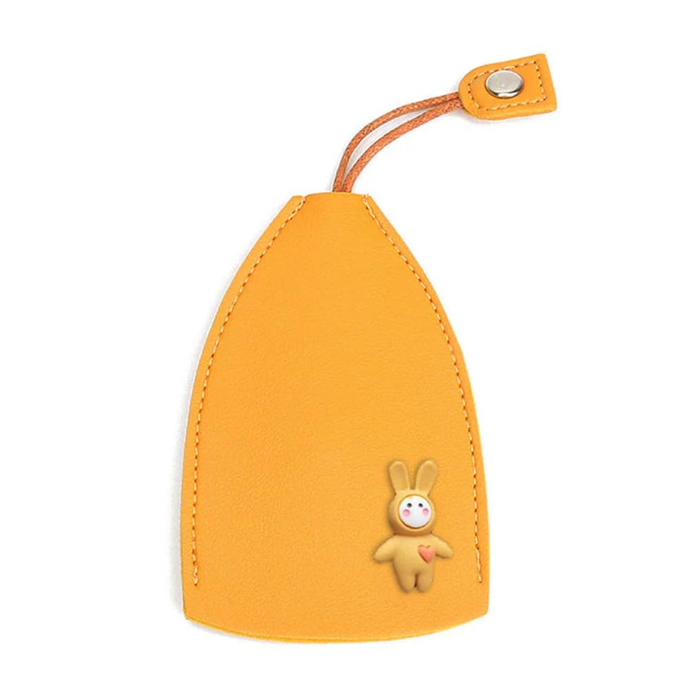 Wondfans Unisex Yellow Luvtoo Cute Fruits Pu Leather Key Bag (Yellow)