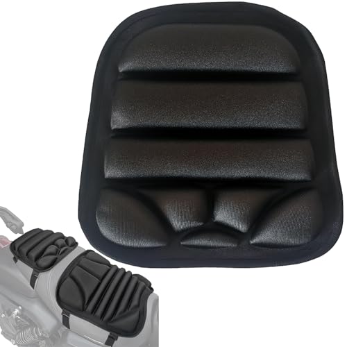 Generico Cuscino Sedile Moto 30cm +20cm | Imbottito per Sella Passeggero | Comfort Gel | Coprisella | Imbottitura Sedile Doppio Motociclista