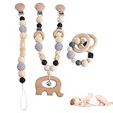 [El mejor regalo para bebés]: juego de cadena para cochecito con cadena para cochecito, cadena para chupete y mordedor, también el juguete de agarre perfecto para enriquecer la diversión de su bebé. Este es el regalo perfecto para tus hijos y el hijo de un amigo.