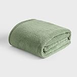 Brentfords Teddy Fleece Throw Blanket for Sofa, Super Soft Warm Cosy Large Blanket for Bed Lightweight Plush King Size Bed Throws Travel Blankets, Green - 200 x 240cm