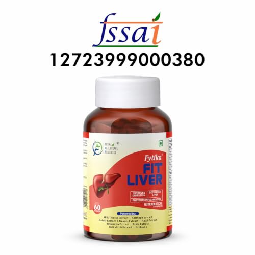 Image of Fytika Fit Liver Detox Tablets | Milk Thistle, Kalmegh, Kutaki, Curcumin, Bhumi Amla & Probiotics | 60 Tablets