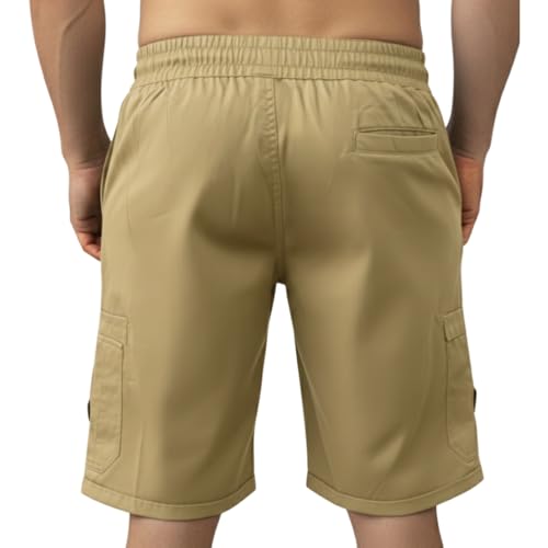 Image of NINQ Men's Half Cargo Shorts Featuring a Slim Yet Relaxed fit, Designed for Comfort. Stylish Casual Shorts with Functional Pockets, Perfect for Casual wear.
