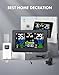 Weather Station Wireless Indoor Outdoor, Digital Thermometer with Remote Sensor, Large Display Home Weather Stations with Weather Forecast, Atomic Clock, Barometric Pressure, Moon Phase