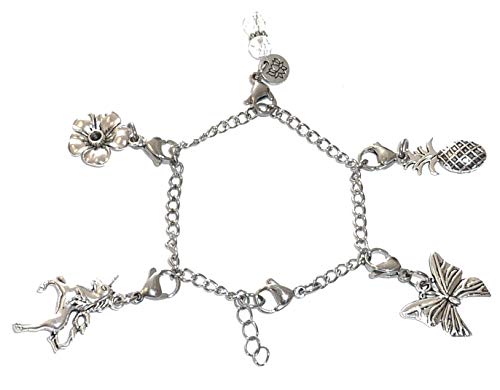 Image of Hidden Hollow Beads 4 Clip On Charms for Purse, Handbag, Keychain, Zipper Pull, Backpack, Jewelry Accessory, USA