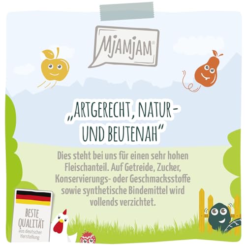 MjAMjAM - Premium Nassfutter für Katzen - Chicks & Friends Box, 12er Pack (12 x 125g), getreidefrei mit extra Fleisch 3