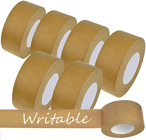 Star Brand Writable Kraft Flatback Paper Tape Covering up Writing and Markings on Reused Boxes | Ultra-Sticky Kraft Packaging Tape Sealing Cartons … (2 Inch x 60 Yards x 6 Rolls, Kraft)